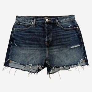 NEW Hudson Shorts Women's 31 Lori Ripped Rips‎ Fray Hem Denim Jean
